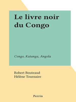 cover image of Le livre noir du Congo